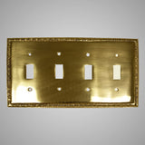 4 Gang Toggle Wall Switch Plate - Egg & Dart Design