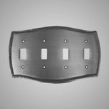 4 Gang Toggle Wall Switch Plate - Georgian Design