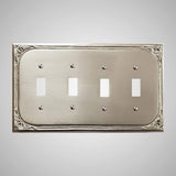 4 Gang Toggle Wall Switch Plate - Victorian Design