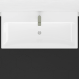 40" Vapster Fireclay Console Bathroom Sink with Steel Stand