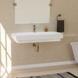 40" Vapster Fireclay Wall-Mount Bathroom Sink