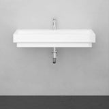 40" Vapster Fireclay Wall-Mount Bathroom Sink