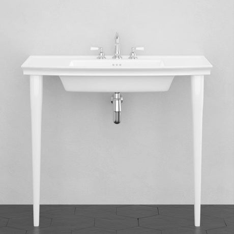 40" Walper Fireclay Console Bathroom Sink with Fireclay Legs