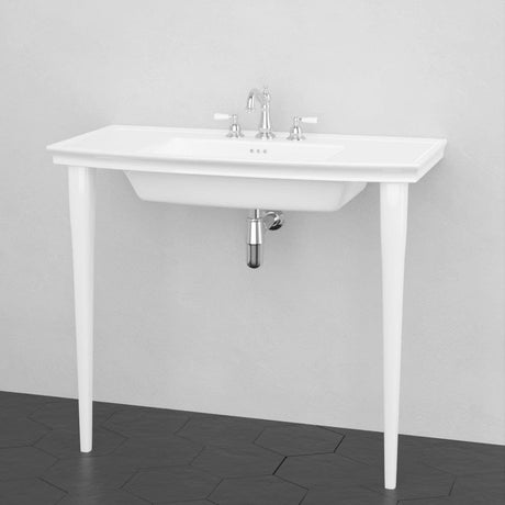 40" Walper Fireclay Console Bathroom Sink with Fireclay Legs