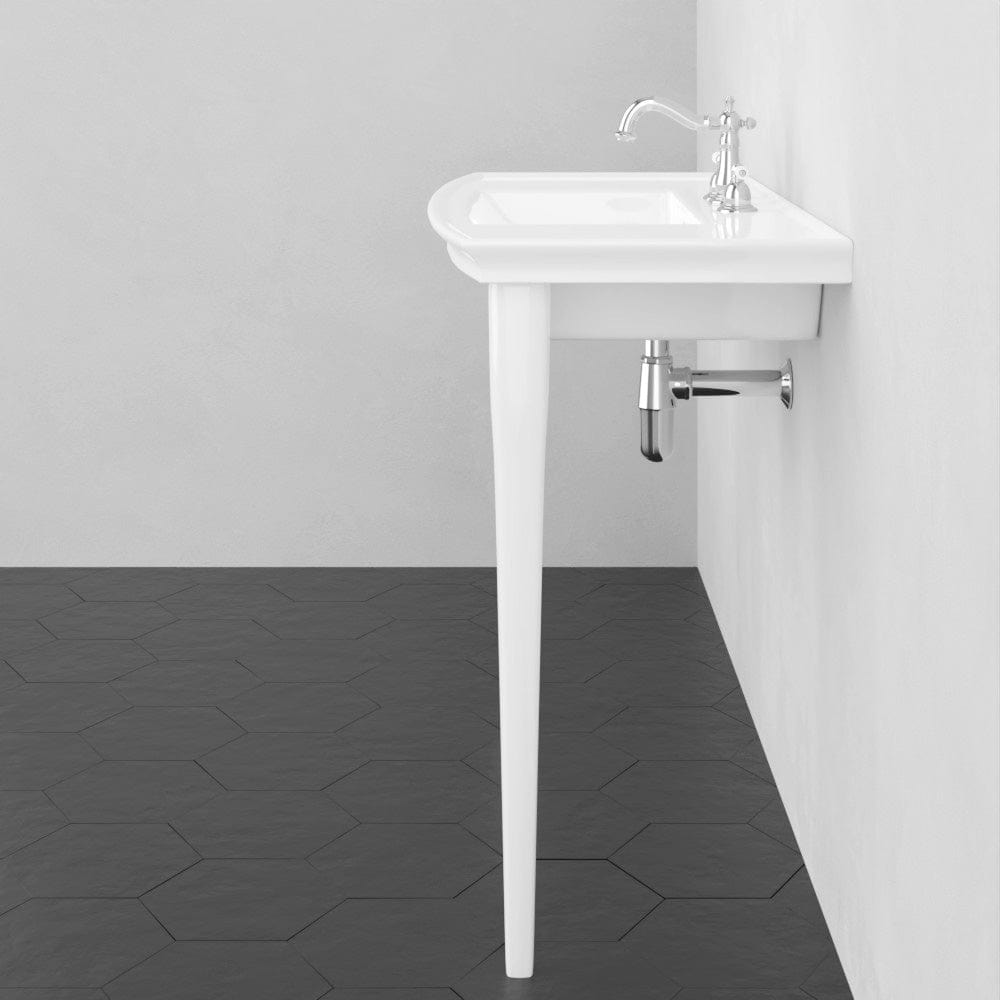 40" Walper Fireclay Console Bathroom Sink with Fireclay Legs