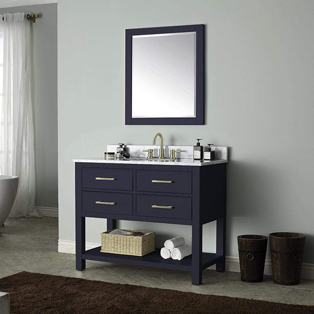 42" Maurizio Vanity Cabinet for Oval Undermount Sink - Navy Blue