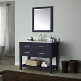 42" Maurizio Vanity Cabinet for Oval Undermount Sink - Navy Blue