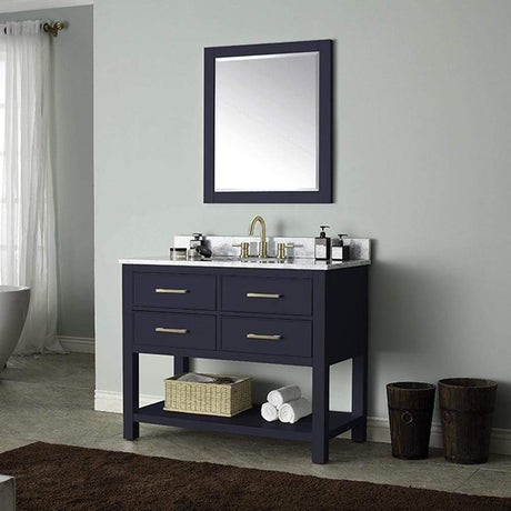 42" Maurizio Vanity Cabinet for Oval Undermount Sink - Navy Blue