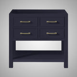 42" Maurizio Vanity Cabinet for Oval Undermount Sink - Navy Blue