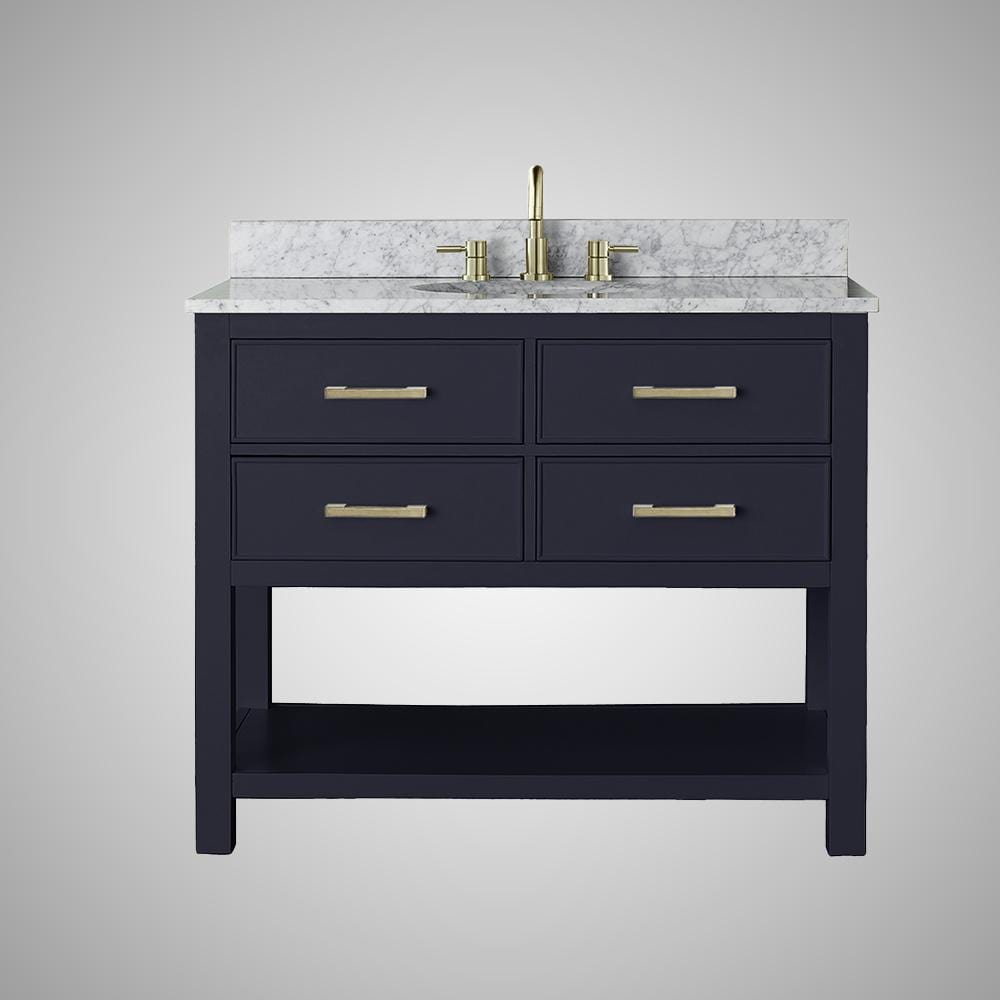 42" Maurizio Vanity Cabinet for Oval Undermount Sink - Navy Blue