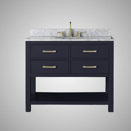 42" Maurizio Vanity Cabinet for Oval Undermount Sink - Navy Blue