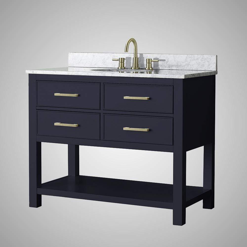 42" Maurizio Vanity Cabinet for Oval Undermount Sink - Navy Blue