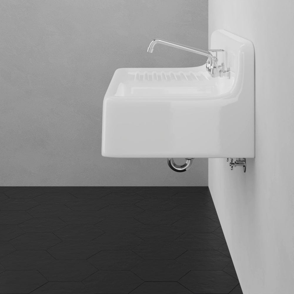 42" Sudbury Cast Iron Wall-Hung Kitchen Sink with Left Side Drainboard