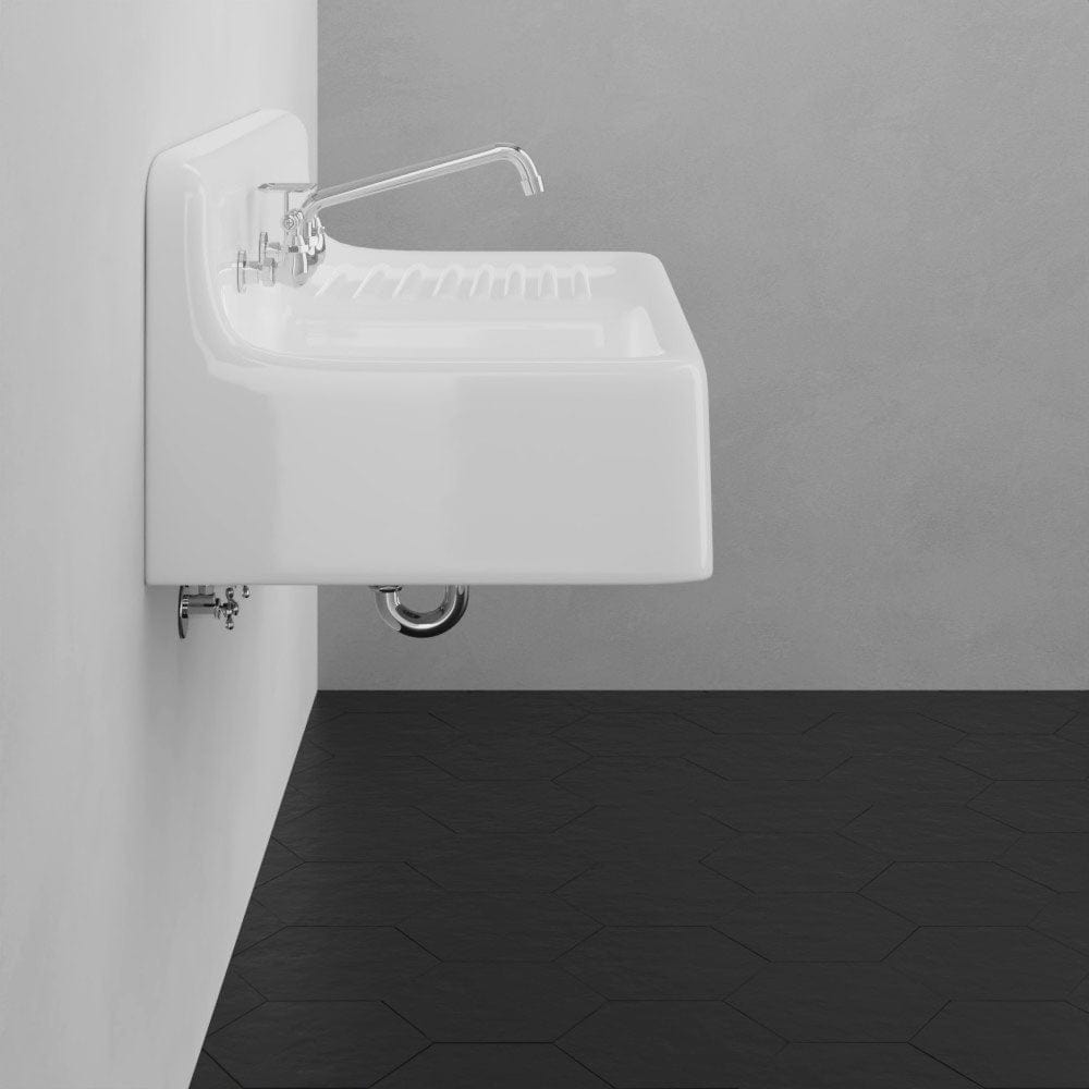 42" Sudbury Cast Iron Wall-Hung Kitchen Sink with Right Side Drainboard