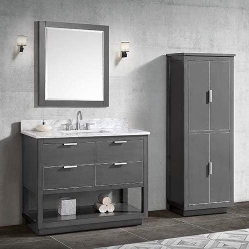 42" Tendoy Vanity Cabinet for Rectangular Undermount Sink - Twilight Gray