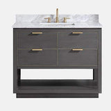 42" Tendoy Vanity Cabinet for Rectangular Undermount Sink - Twilight Gray