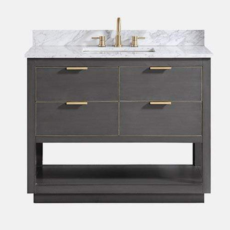 42" Tendoy Vanity Cabinet for Rectangular Undermount Sink - Twilight Gray