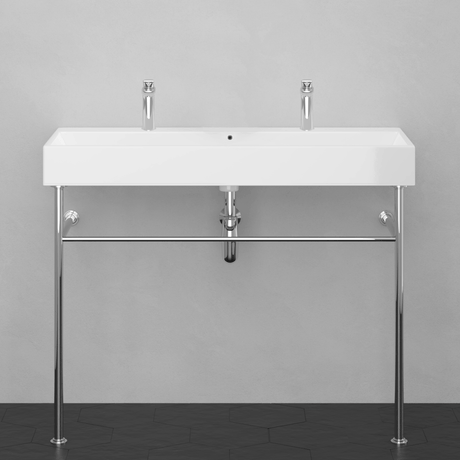 43" Raso Vitreous China Console Bathroom Sink with Steel Stand