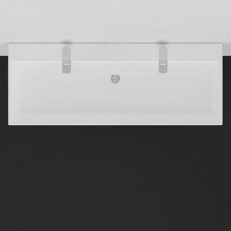 43" Raso Vitreous China Console Bathroom Sink with Steel Stand