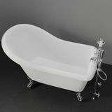 44" Hamilton Acrylic Slipper Clawfoot Tub
