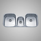 46" Malone Stainless Steel Triple-Bowl Undermount Sink
