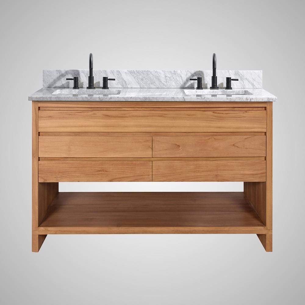 48" Avellino Vanity Cabinet for Rectangular Undermount Sink - Natural Teak