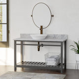 48" Bidley Steel Console with Towel Bar for Vessel Sink