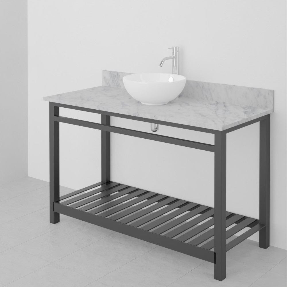 48" Bidley Steel Console with Towel Bar for Vessel Sink
