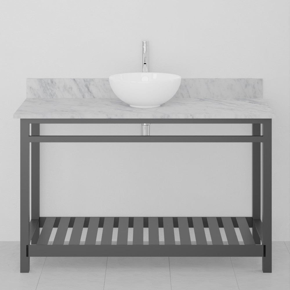48" Bidley Steel Console with Towel Bar for Vessel Sink