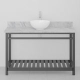 48" Bidley Steel Console with Towel Bar for Vessel Sink