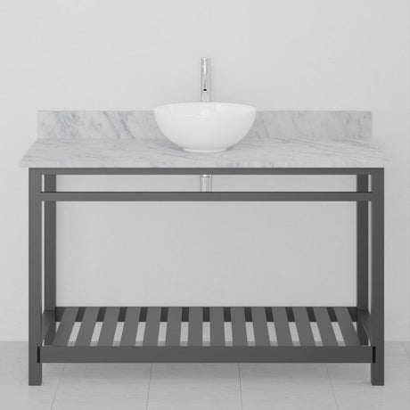 48" Bidley Steel Console with Towel Bar for Vessel Sink