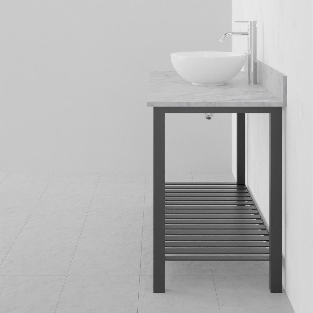 48" Bidley Steel Console with Towel Bar for Vessel Sink