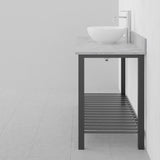 48" Bidley Steel Console with Towel Bar for Vessel Sink