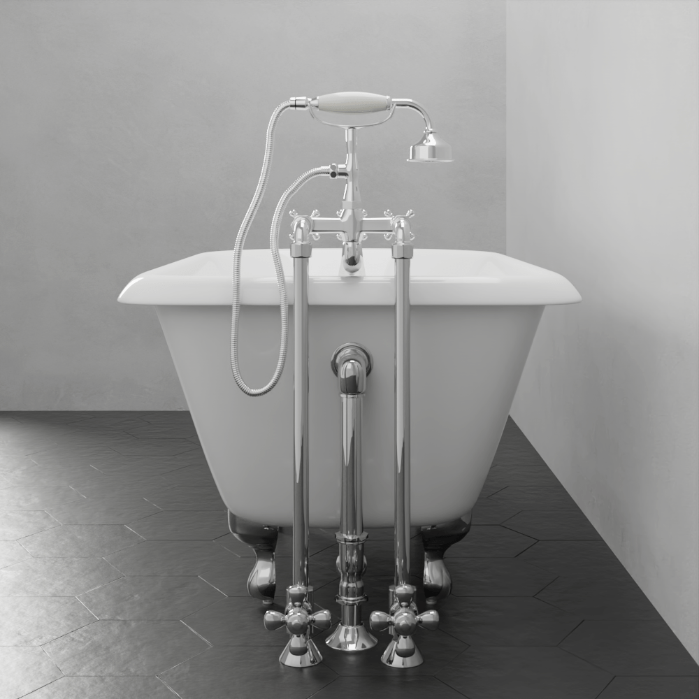 48" Hearne Cast Iron Roll-Top Clawfoot Tub