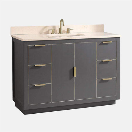 48" Lucile Vanity Cabinet for Rectangular Undermount Sink - Twilight Gray