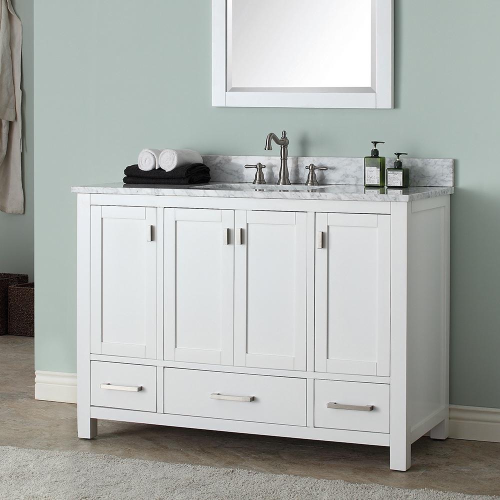 48" Noxon Vanity for Rectangular Undermount Sink - White