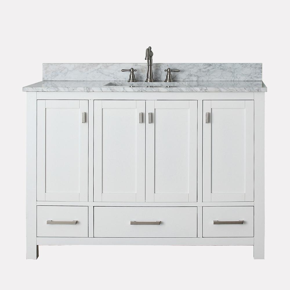 48" Noxon Vanity for Rectangular Undermount Sink - White