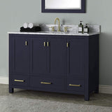 48" Romani Vanity Cabinet for Rectangular Undermount Sink - Navy Blue