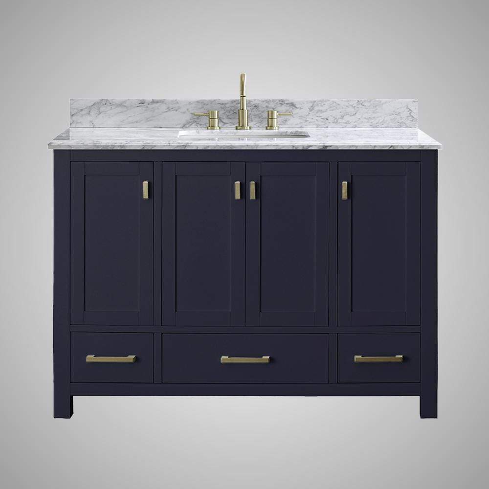 48" Romani Vanity Cabinet for Rectangular Undermount Sink - Navy Blue