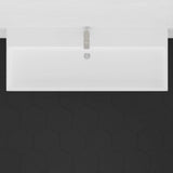 48" Victen Fireclay Console Bathroom Sink with Steel Stand