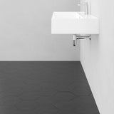 48" Victen Fireclay Wall-Mount Bathroom Sink