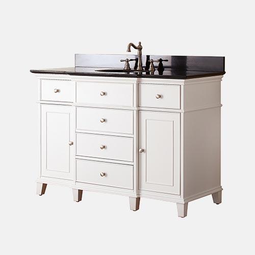 48" Wilbur Vanity for Oval Undermount Sink - White