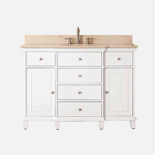48" Wilbur Vanity for Oval Undermount Sink - White