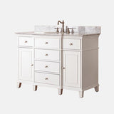 48" Wilbur Vanity for Oval Undermount Sink - White