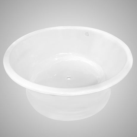 52" Byrnes Cast Iron Round Soaking Tub with Pedestal