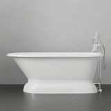 57" Conary Cast Iron Roll-Top Tub with Pedestal