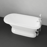 57" Conary Cast Iron Roll-Top Tub with Pedestal