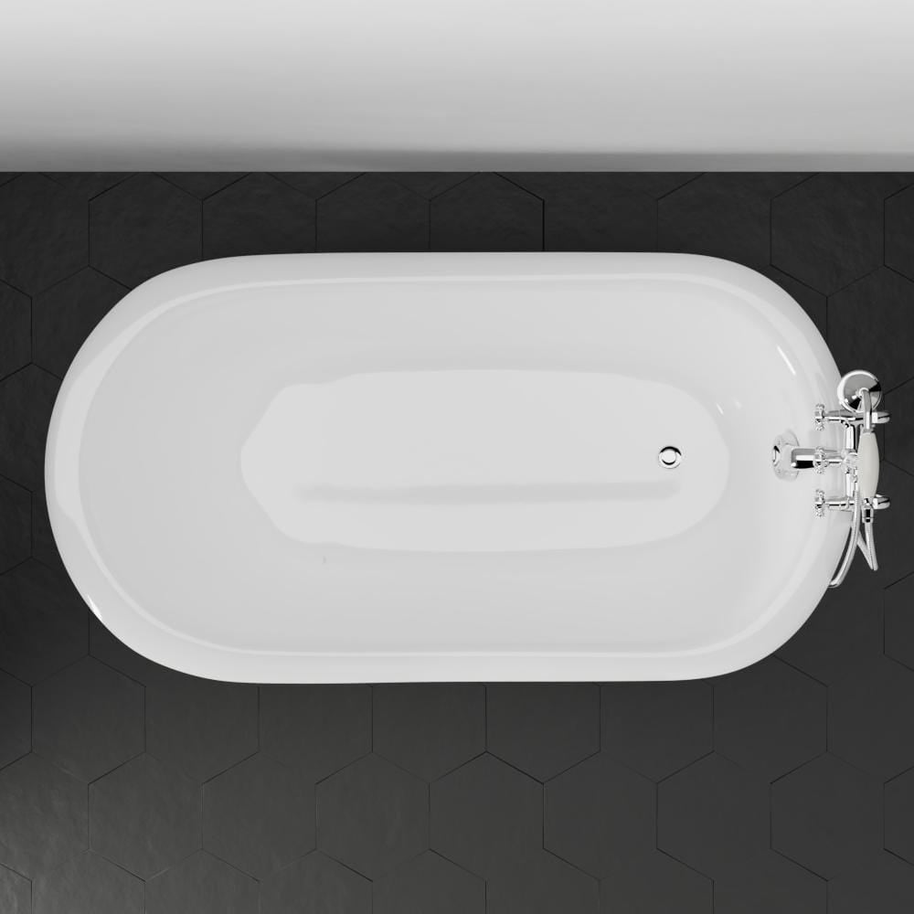 57" Odessa Cast Iron Slipper Clawfoot Tub - Imperial Feet