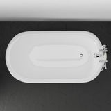 57" Odessa Cast Iron Slipper Clawfoot Tub - Imperial Feet