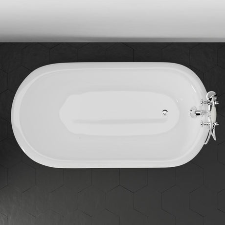 57" Odessa Cast Iron Slipper Clawfoot Tub - Imperial Feet